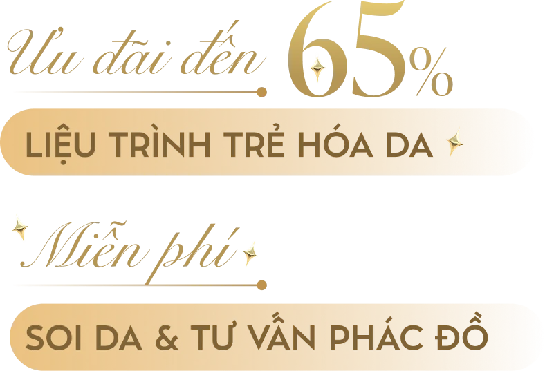 Ưu đãi trẻ hóa da trong tháng