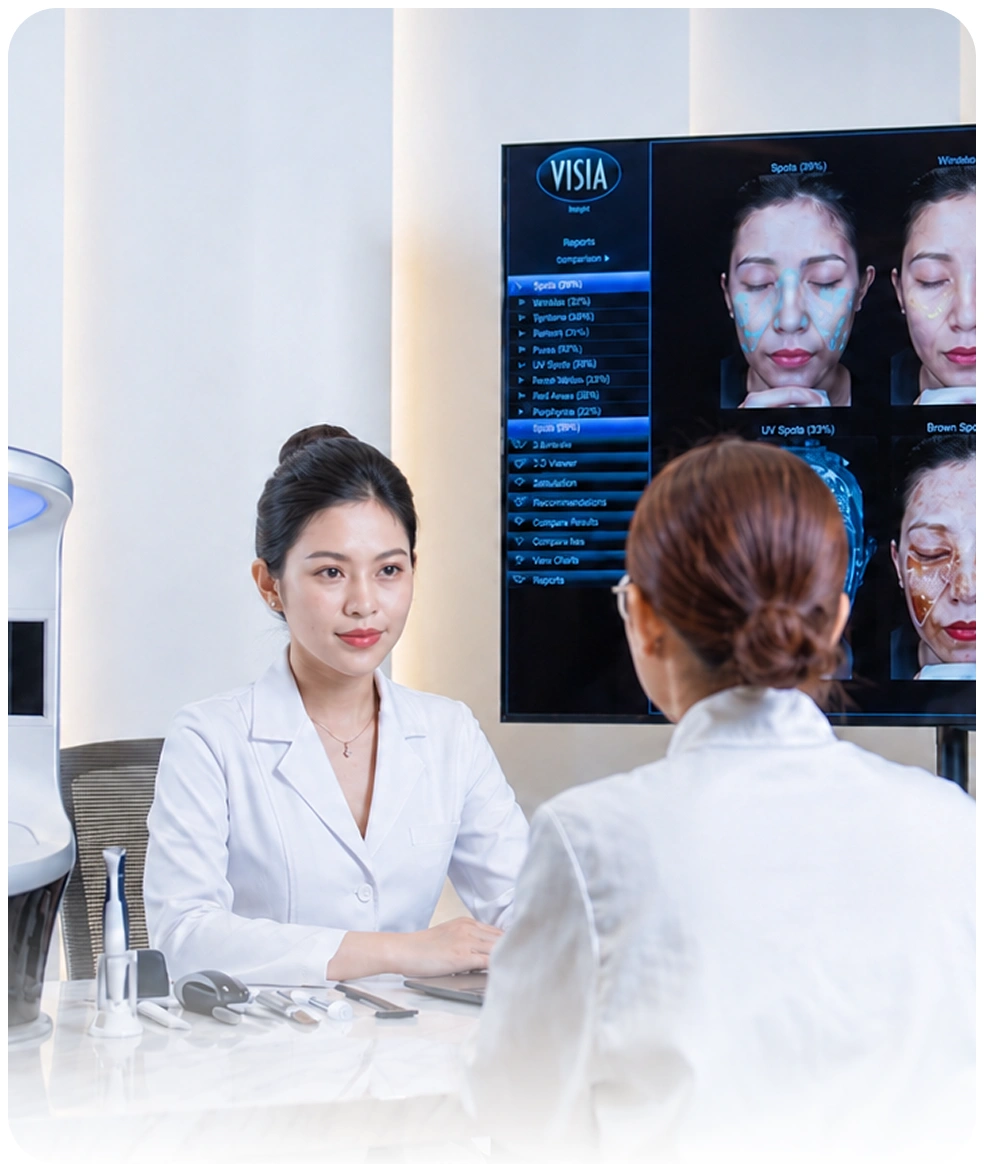 Bác sĩ tư vấn phác đồ điều trị mụn cá nhân hóa