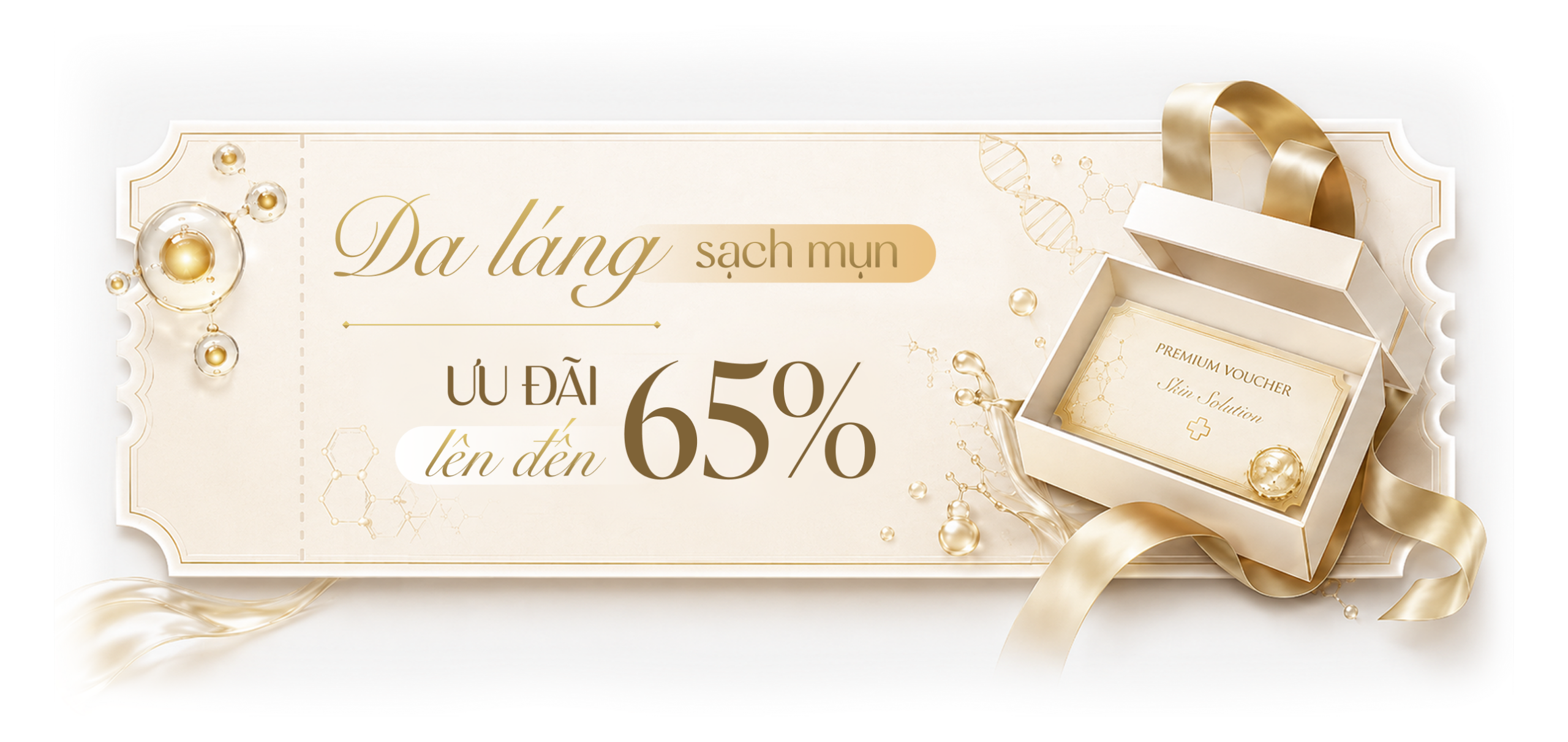 Ưu đãi da láng sạch mụn lên đến 65 phần trăm