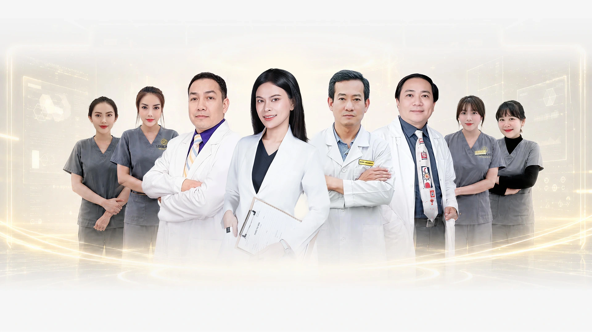 Đội ngũ bác sĩ và kỹ thuật viên triệt lông tại Linh Anh