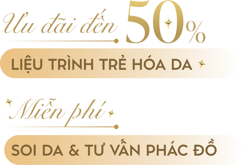 Ưu đãi trẻ hóa da trong tháng